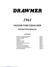 Drawmer 1961 Operator's Manual
