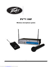 Peavey PV 1 VHF User Manual