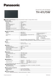 Panasonic TH-47LF5W Product Specification
