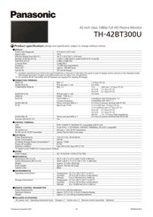 Panasonic TH-42BT300U Specifications