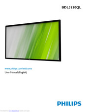 Philips Signage Solutions BDL3220QL User Manual