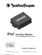 Rockford Fosgate iPod Interface Module Installation & Operation Manual