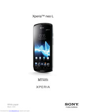 Sony Xperia neo L MT25i White Paper