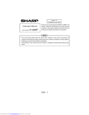 Sharp IV-08MP Instruction Manual