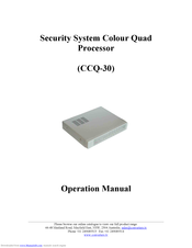 Converters.TV CCQ-30 Operation Manual