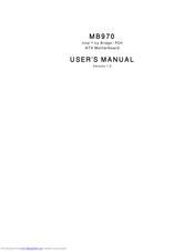 Intel MB970 User Manual