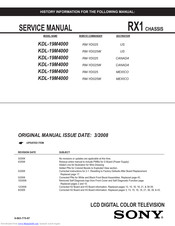 Sony Bravia KDL-19M4000 Service Manual