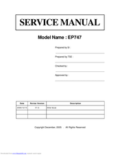 Optoma Optoma EP747 Service Manual