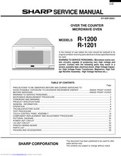 Sharp Carousel R-1200 Service Manual