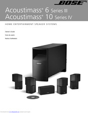 Bose Acoustimass 10 Series I Manuals 