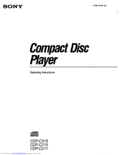 Sony CDP-C315 Operating Instructions Manual