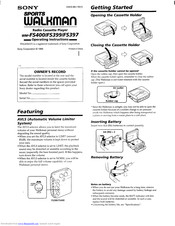Sony Sports Walkman WM-FS400 Operating Instructions