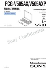 Sony Vaio PCG-V505AX Service Manual
