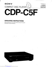 Sony CDP-C5F Operating Instructions Manual