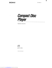Sony CDP-C705 Operating Instructions Manual