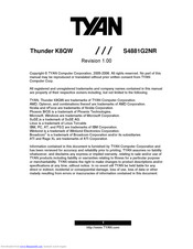 Tyan THUNDER K8QW Manual