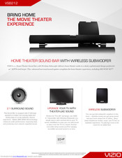 Vizio VSB212 Specifications