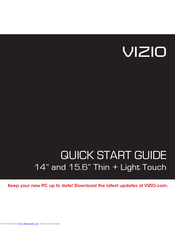Vizio Thin + Light Touch Quick Start Manual