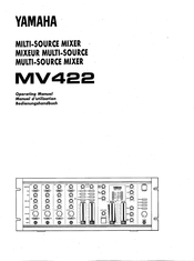 Yamaha MV422 Operating Manual