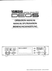 Yamaha DEQ5 Operation Manual