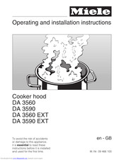 Miele DA 3560 Operating And Installation Instructions