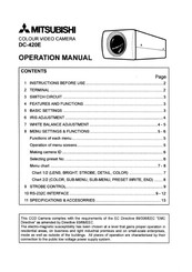 Mitsubishi DC-420E Operation Manual
