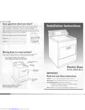 Maytag 3397621 Installation Instructions Manual