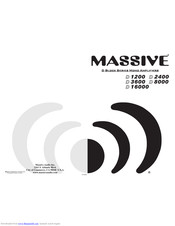 Massive Audio D 2400 Manual