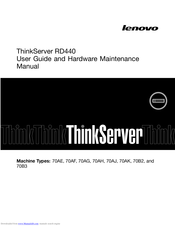 Lenovo ThinkServer RD440 User Manual And Hardware Maintenance Manual