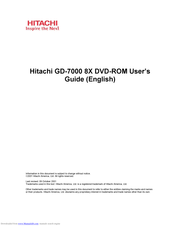 Hitachi GD-7000 8X User Manual
