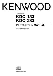 Kenwood KDC-233 Instruction Manual