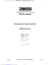 Electrolux ZWF 1621S Instruction Booklet