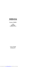 Addonics Technologies Pocket CDRW User Manual