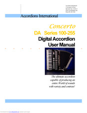 Accordions International Concerto DA-250 User Manual