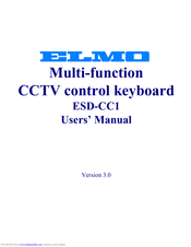 Elmo ESD-CC1 User Manual
