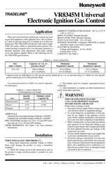 Honeywell TRADELINE VR8345M User Manual