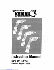 Black & Decker Kodiak Holgun 2652 Instruction Manual