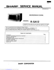 Sharp R-5A12 Service Manual