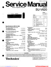 Technics SU-V620 Service Manual