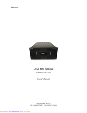 Blacknote DSA 100 Special Owner's Manual