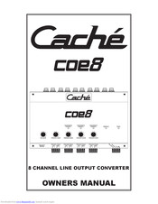 Cache coe8 Owner's Manual