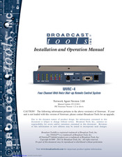 Broadcast Tools WVRC-4 Installation And Operation Manual