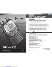 Cobra Marine MR HH125 Owner's Manual