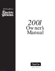 Club Car 2001 DS V-Glide Owner's Manual