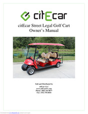 citEcar Street Legal Golf Cart Owner's Manual