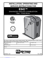 U.s. Boiler Company ESC Installation, Operating And Service Instructions