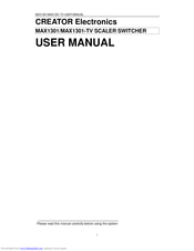 Creator MAX1301-TV User Manual