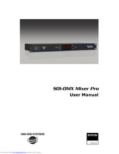 Barco SDI-DMX Mixer Pro User Manual