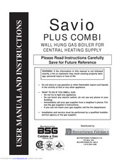 bsg Savio plus combi User Manual And Instructions