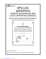 Cooper SAFEPATH SP4-LOC Installation And Operation Manual